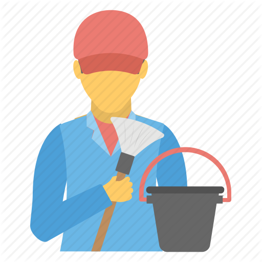 Cleaning Service, Cleaning Work, Housekeeper, Janitor, Sweeper Icon