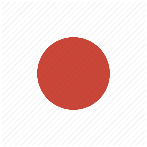 Circle, Flag, Japan Icon