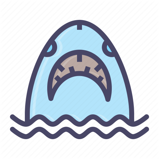 Fish, Jaws, Marine, Ocean, Sea, Shark, Whale Icon