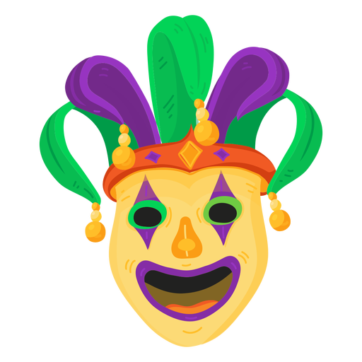 Mask Clown Buffoon Jester Flat