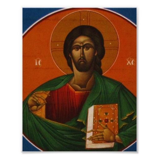 Jesus Christ Orthodox Christian Icon Painting Poster Jesus