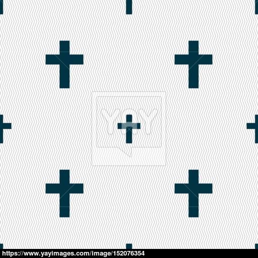 Religious Cross, Christian Icon Sign Seamless Pattern