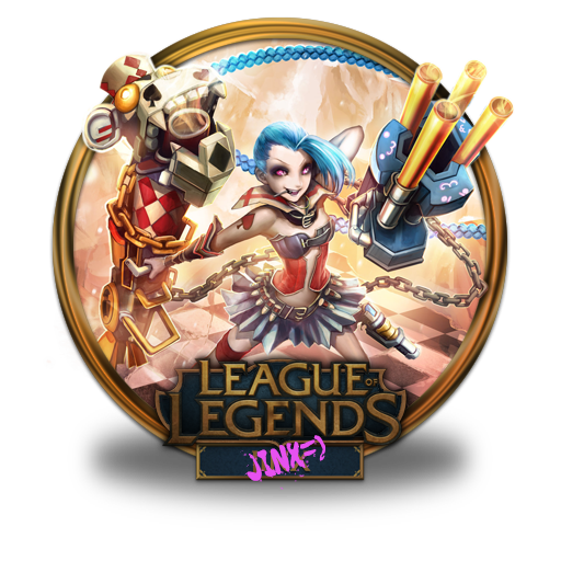 Jinx Harlequin Unofficial Icon League Of Legends Gold Border
