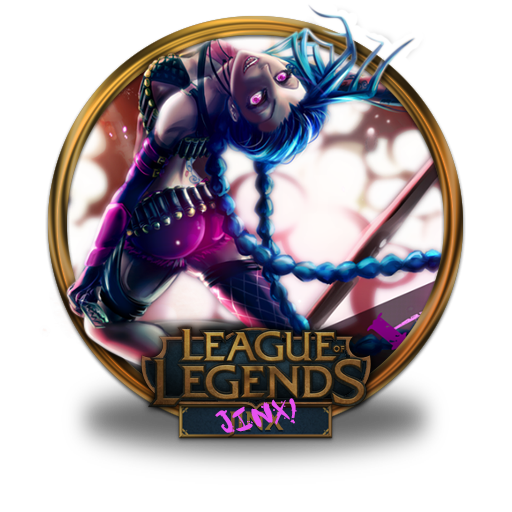 Jinx Unofficial Icon League Of Legends Gold Border Iconset