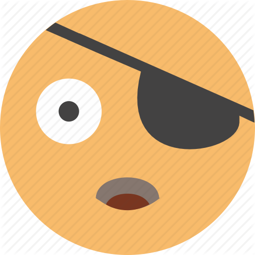 Emoji, Face, Happy, Joke, Look, Pirate Icon