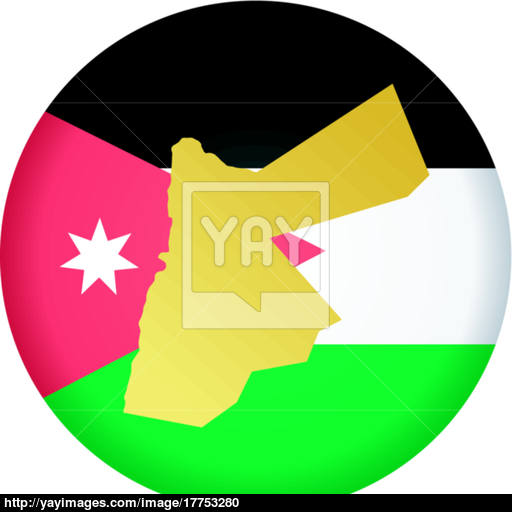 Flag Button In Colours Of Jordan Vector