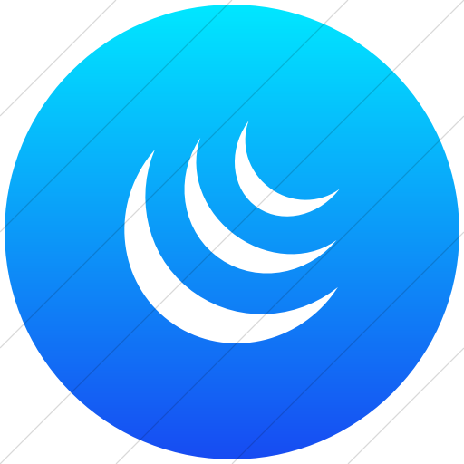 Flat Circle White On Ios Blue Gradient Raphael Jquery Icon