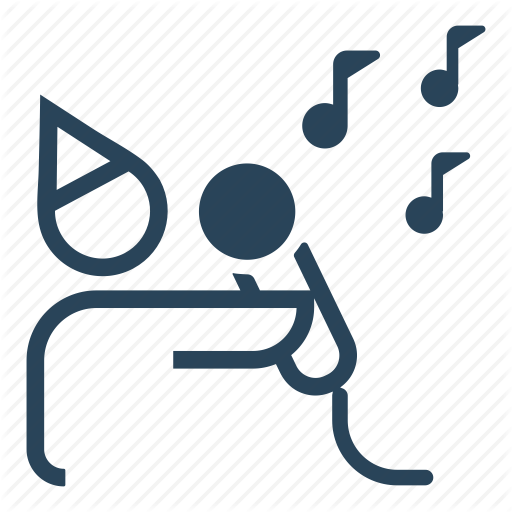 Karaoke, Man Singing, Microphone, Music, Party, Party Hat, Singer Icon