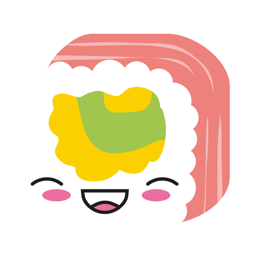 Laughing Kawaii Emoticon Sushi Icon