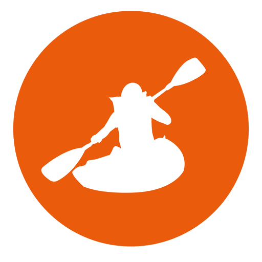 Kayaking Circle Icon