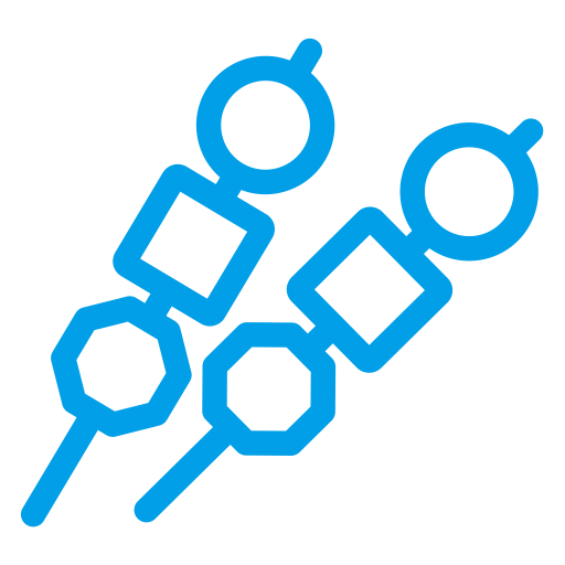 Shish Kebab On Skewers Icons, Download Free Png And Vector