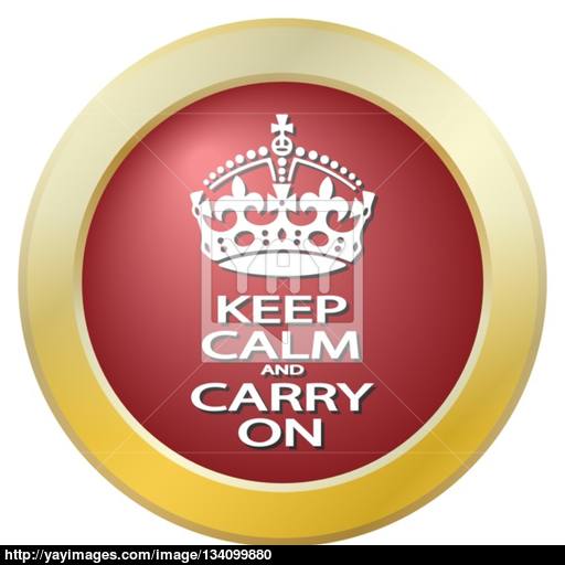 Keep Calm And Carry On Icon Vector