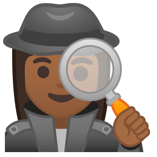 Woman, Detective, Medium, Dark, Skin, Tone Icon Free Of Noto Emoji