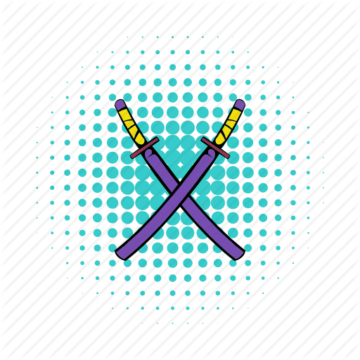 Comics, Japanese, Kendo, Martial, Samur Sword, Traditional Icon