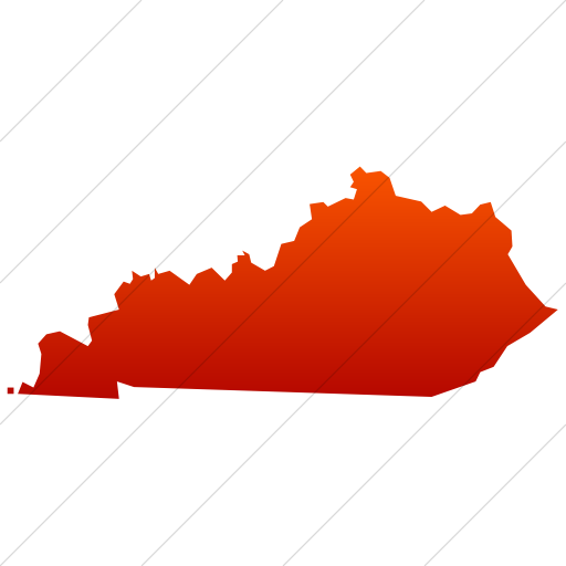 Simple Red Gradient Us States Kentucky Icon