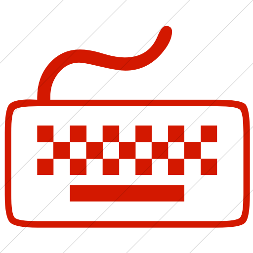 Simple Red Classica Computer Keyboard Icon