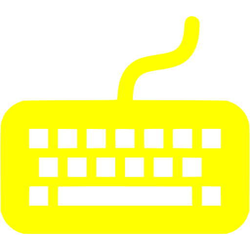 Yellow Keyboard Icon