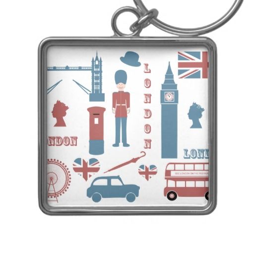 London Icons Retro Love Souvenir Keychain London Icons, Souvenir