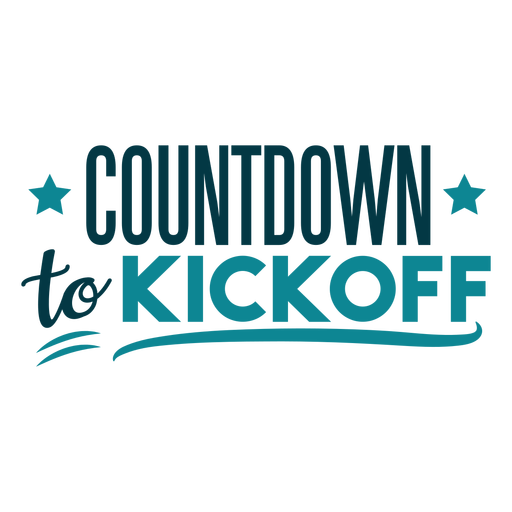 Countdown To Kickoff Lettering