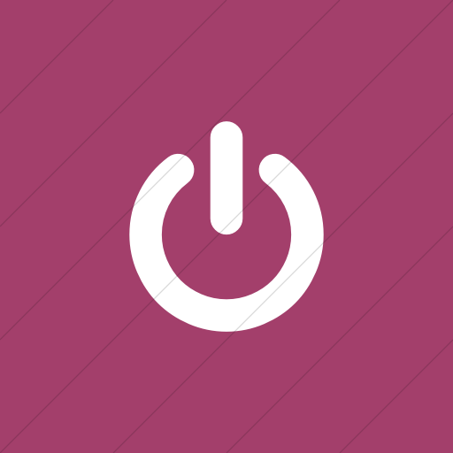 Flat Square White On Pink Bootstrap Font Awesome Power