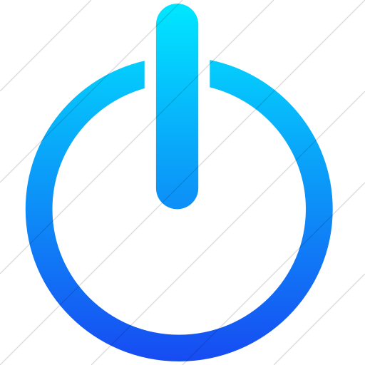 Simple Ios Blue Gradient Classica Power On Off Icon