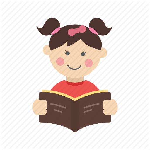 Book, Child, Cute, Education, Girl, Reading, Student Icon