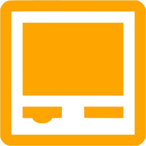 Orange Self Service Kiosk Icon