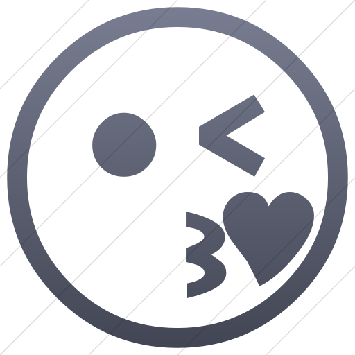 Simple Blue Gray Gradient Classic Emoticons Face