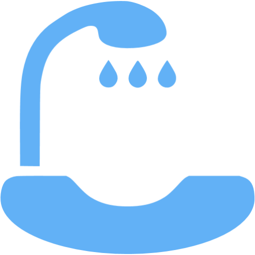 Tropical Blue Hair Washing Sink Icon