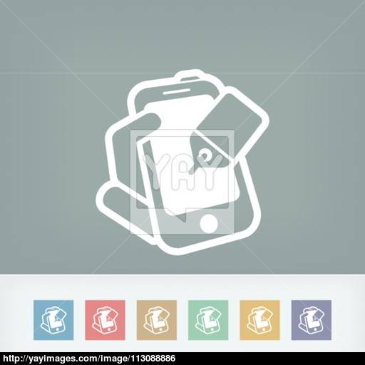 Phone Label Icon Vector