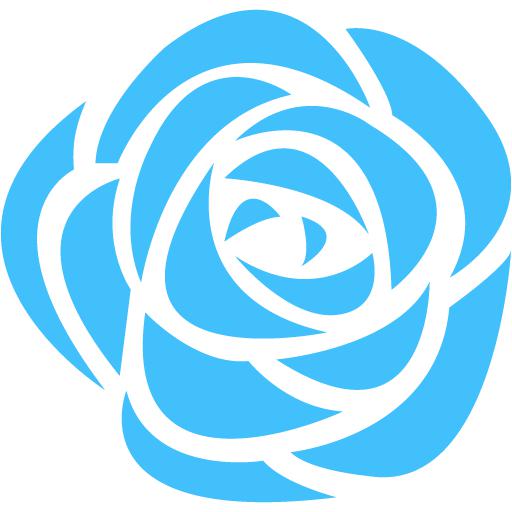 Caribbean Blue Rose Icon