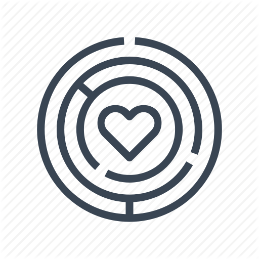 Heart, Labyrinth, Love, Maze Icon