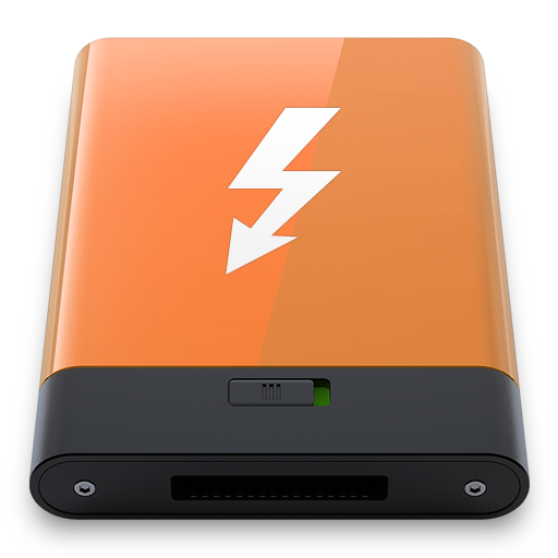 Orange Thunderbolt W Icon Hyper Realistic Hd Iconset