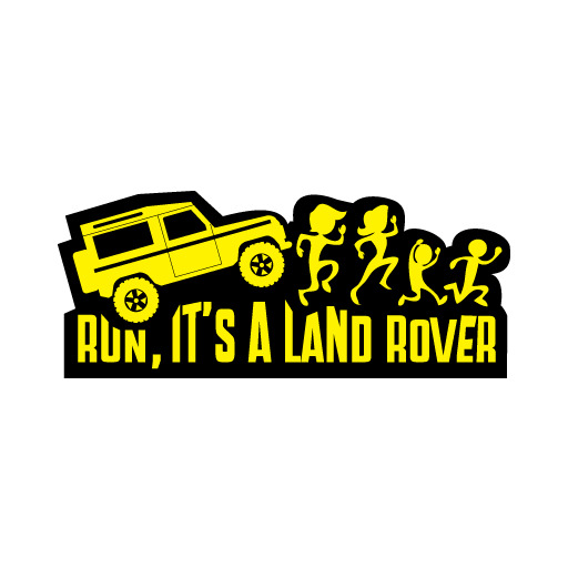 Run! It's A Land Rover Discovery Defender Series Decal Sticker