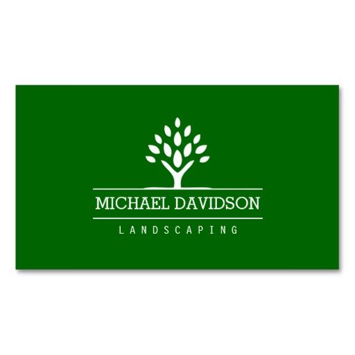 Professional Tree Landscaping Logo Business Card