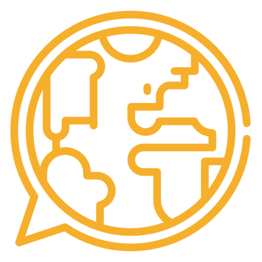 Icon Over Different Languages Reach Out Migration