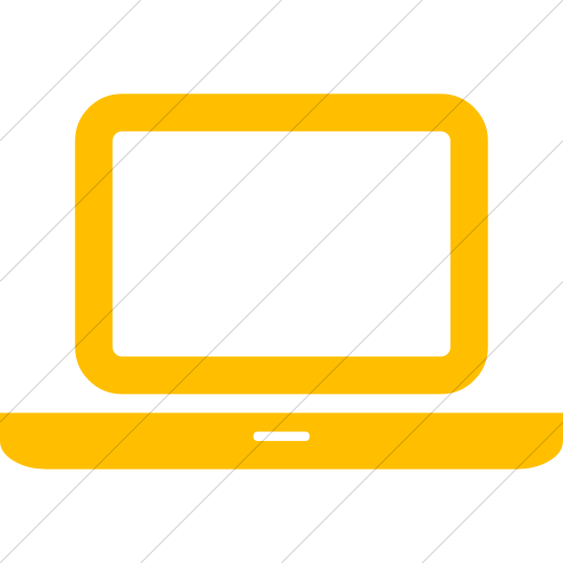 Simple Yellow Bootstrap Font Awesome Laptop Icon