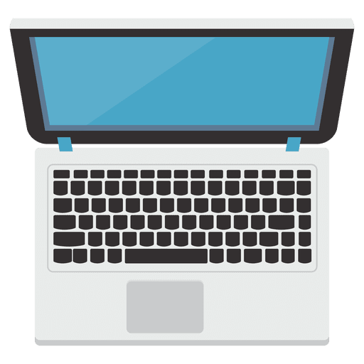 Flat Laptop Icon Illustration