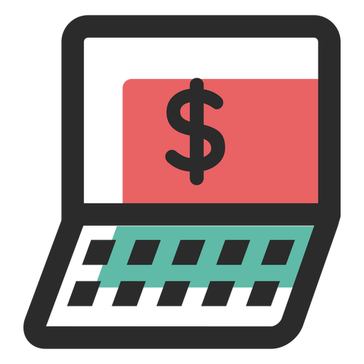 Laptop Online Banking Icon