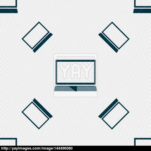 Laptop Sign Icon Notebook Pc Symbol Seamless Pattern
