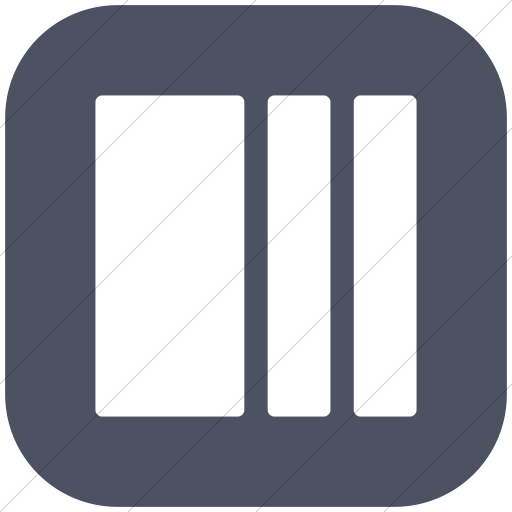 Flat Rounded Square White On Blue Gray Layouts Rounded