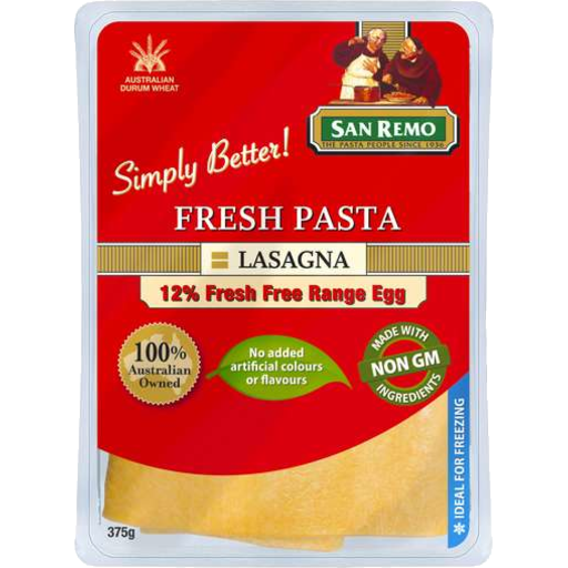 San Remo Fresh Lasagna Sheets