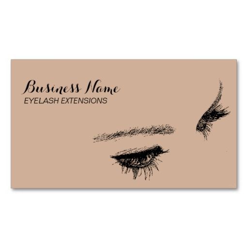 Elegant Eyelash Extensions Business Cards Business