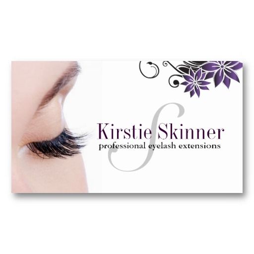 Eyelash Extensions Business Cards Business Cards