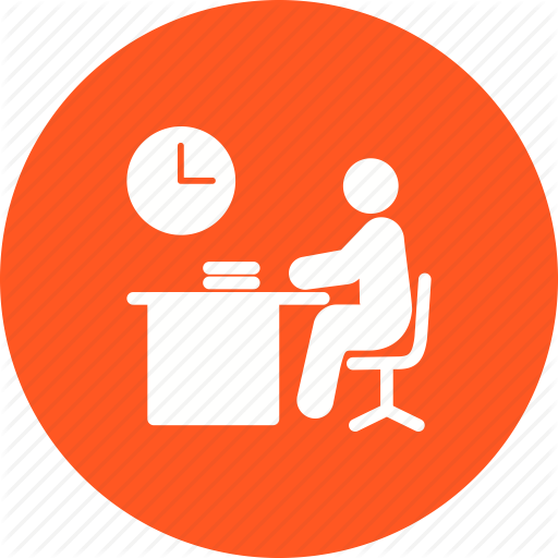 Computer, Late, Night, Office, Sitting, Work, Working Icon