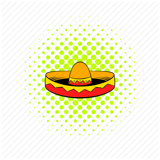 Comics, Culture, Hat, Latin, Mexican, Mex Sombrero Icon