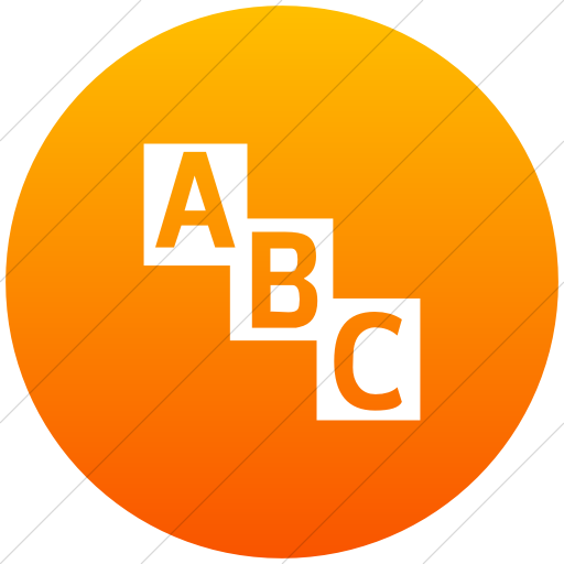 Flat Circle White On Orange Gradient Classica Latin