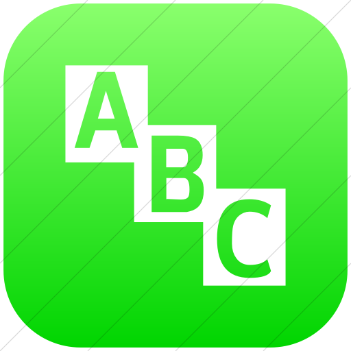 Flat Rounded Square White On Ios Neon Green Gradient