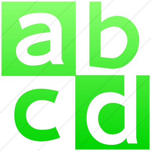 Simple Ios Neon Green Gradient Classica Latin Lowercase