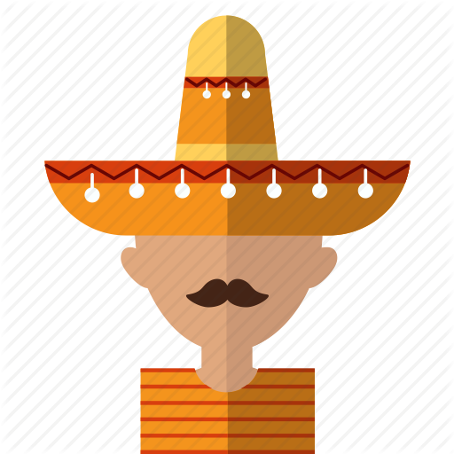 American, Avatar, Latino, Men, Mexican, Mex Sombrero Icon